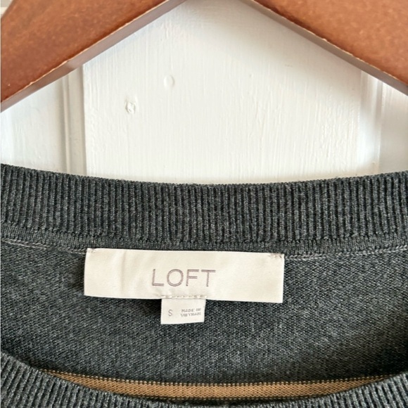 Loft long sleeve striped swing dress knit wool blend size SM - Picture 2 of 4